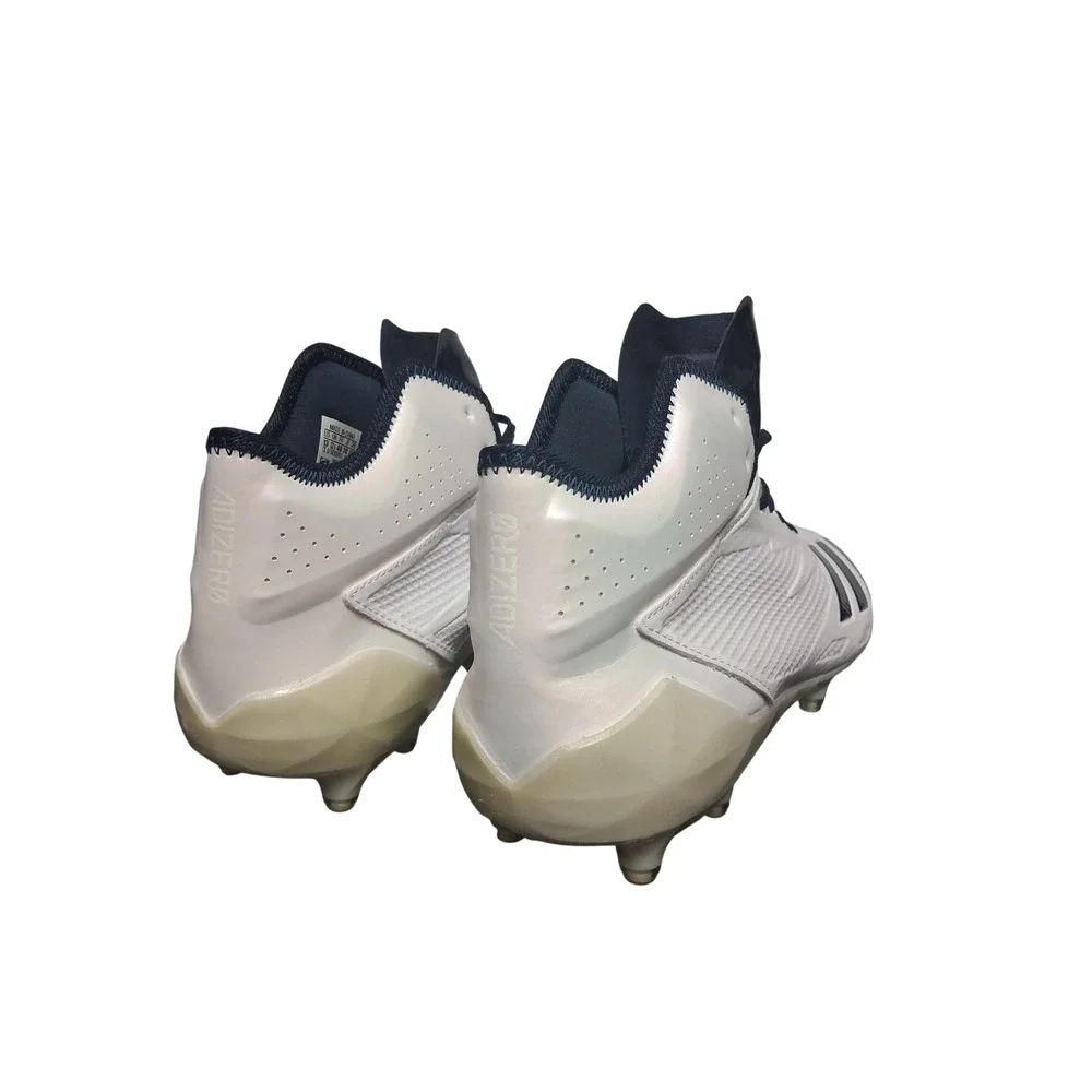 adidas Adizero 5-Star 6.0 Mid Football Cleats White Navy Men's Size 13 New